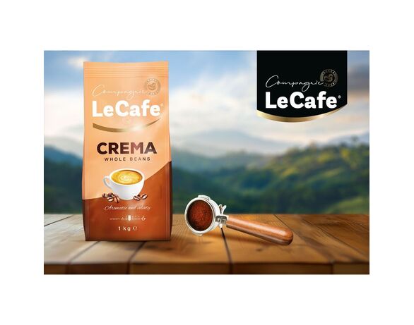 Кава смажена в зернах Le Cafe Crema 1 кг Аврора картинка 4 з доставкою