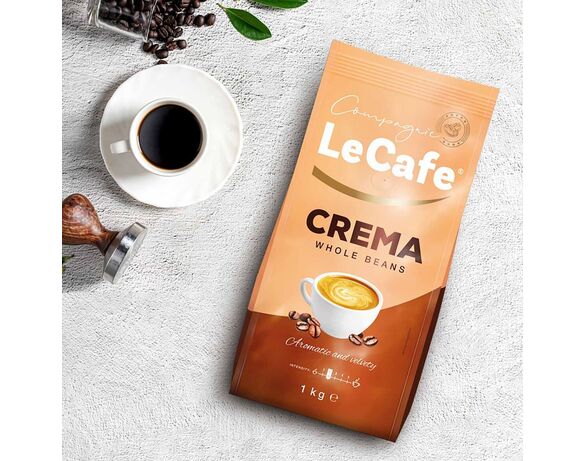 Кава смажена в зернах Le Cafe Crema 1 кг Аврора картинка 2 дешево