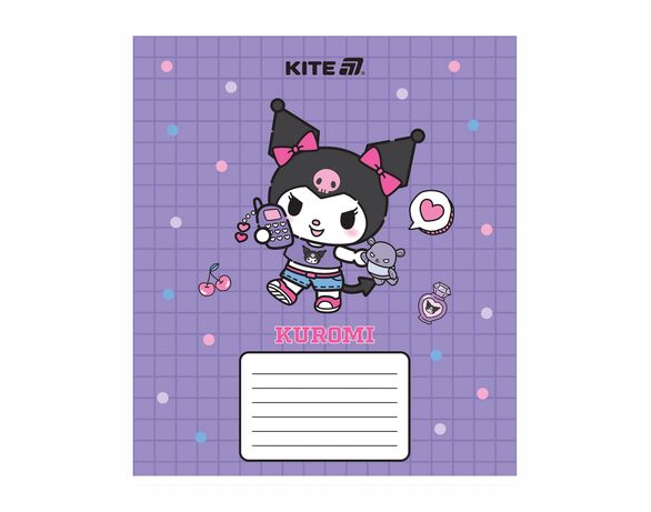 Зошит шкільний клітинка KITE серія Kuromi 12 аркушів Аврора недорого