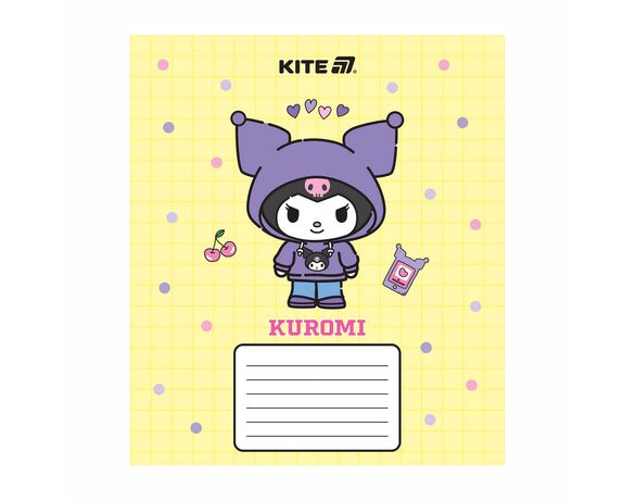 Зошит шкільний клітинка KITE серія Kuromi 12 аркушів картинка 4 в Аврорі