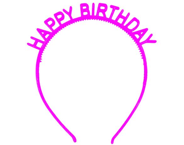 Обруч для волосся з блискітками Нappy Birthday Аврора картинка 6 з доставкою