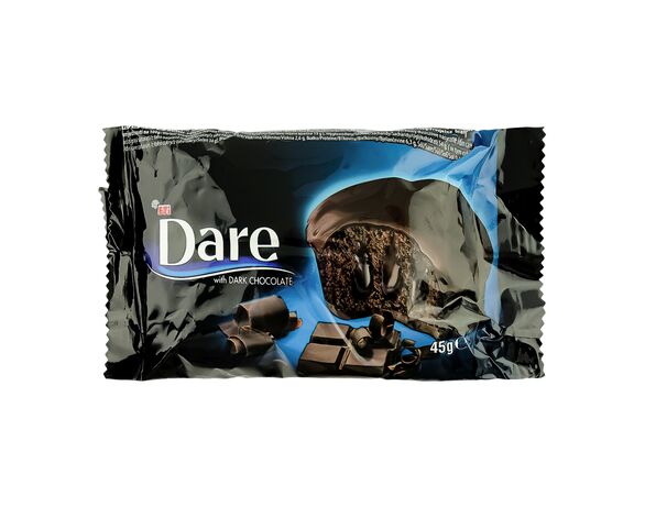Кекс з чорним шоколадом глазурований Dare з какао-кремом 45 г Аврора вартість