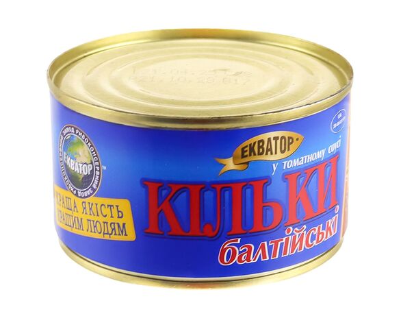 Консерви Кільки балтійські у томатному соусі Екватор ж/б 230 г Аврора вартість