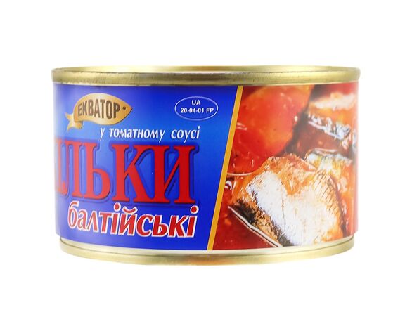 Консерви Кільки балтійські у томатному соусі Екватор ж/б 230 г картинка 2 в Аврорі