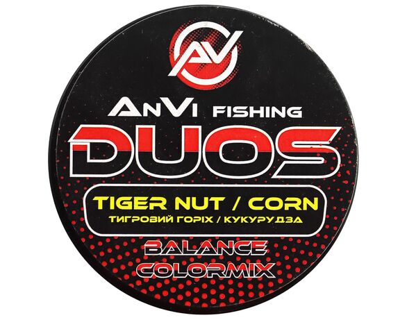 Насадка для риболовлі AnVi Fishing Duos Кукурудза, тигровий горіх mix 10 мм, 18 г Аврора картинка 2 з доставкою