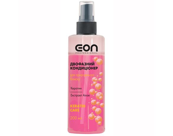 Кондиціонер для блиску волосся двофазний EON Keratin Care 200 мл Аврора фото