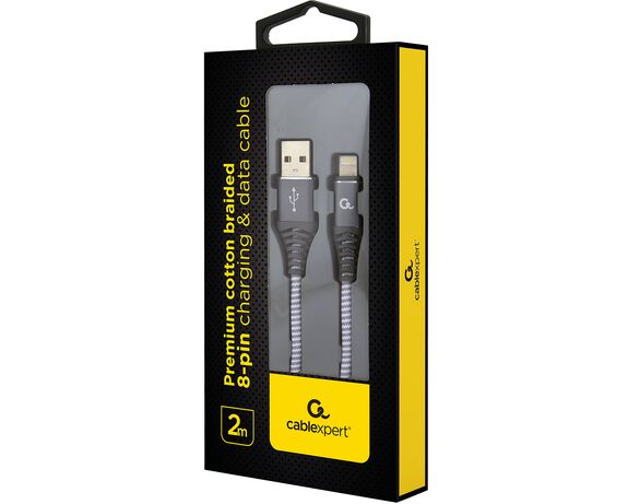 Кабель USB Lightning Cablexpert CC-USB2B-AMLM-2M-WB2 сірий 2 м Аврора каталог