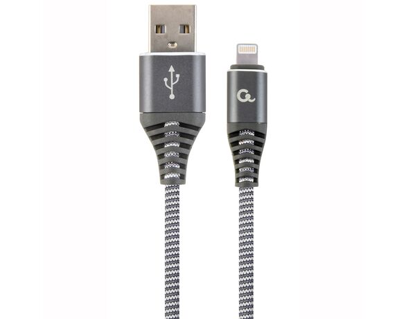 Кабель USB Lightning Cablexpert CC-USB2B-AMLM-2M-WB2 сірий 2 м Аврора картинка 2 недорого