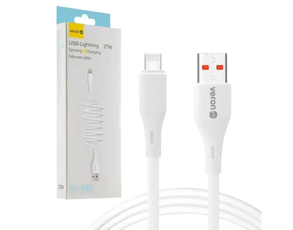 Кабель USB-Lightning Veron SL-X82 білий 1 м Аврора купити