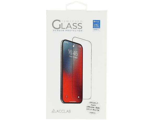 Скло захисне для iphone ACCLAB Full Glue ESD чорне 13/13Pro/14 Аврора ціна