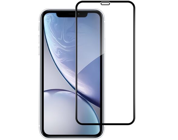Скло захисне для iphone ACCLAB Full Glue ESD чорне XR/11 картинка 2 в інтернет-магазині Аврора