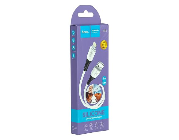 Кабель USB-Lightning Hoco X82 білий 1 м Аврора відгуки