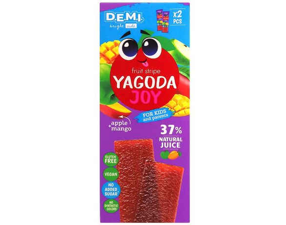 Пастила фруктова D.E.M.I. Yagoda Joy із соком манго 30 г Аврора ціна