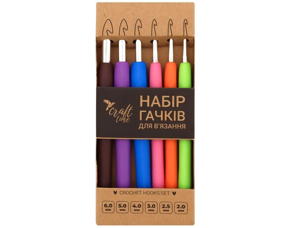 Набір гачків для в'язання Craft time 6 шт Аврора картинка 3 каталог