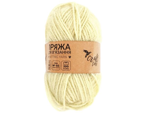 Пряжа для в'язання Craft time 100 г, 200 м тон №02 в інтернет-магазині Аврора