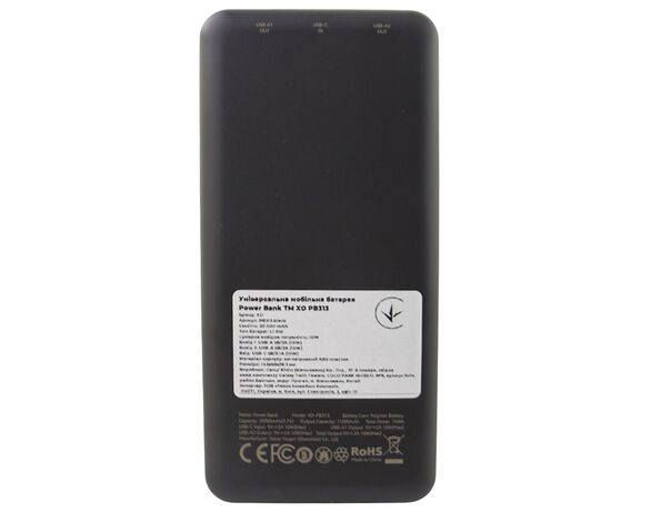 Пристрій зарядний PowerВank XO PB313 чорний 20000 mAh Аврора картинка 4 відгуки
