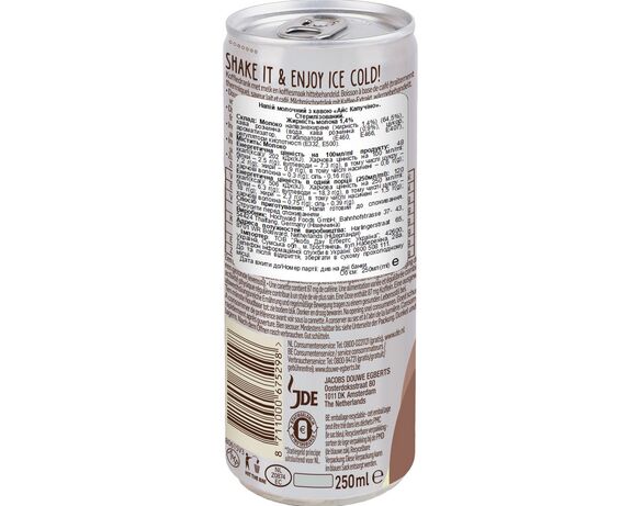 Напій молочний з кавою Douwe Egberts АйсКапучино ж/б 250 мл Аврора картинка 2 відгуки