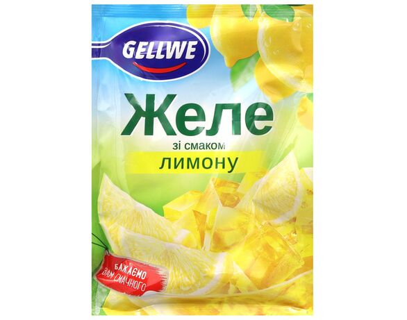 Желе GELLWE зі смаком лимону 72 г Аврора фото