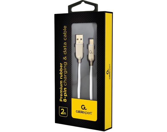 Кабель USB Lightning Cablexpert CC-USB2R-AMLM-2M-W білий 2 м Аврора картинка 2 каталог