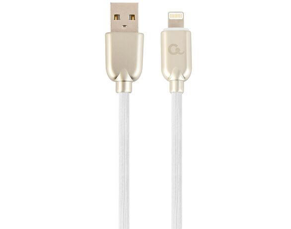Кабель USB Lightning Cablexpert CC-USB2R-AMLM-2M-W білий 2 м Аврора фото
