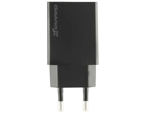 Адаптер для зарядки мережевий Grand-X CH-15В 2USB чорний картинка 2 в інтернет-магазині Аврора