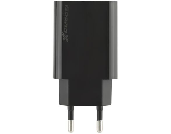 Адаптер для швидкої зарядки мережевий Grand-X CH-550В 1USB чорний Аврора картинка 2 дешево