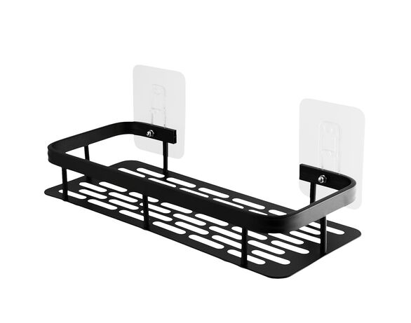 Полиця для ванної кімнати металева настінна Fabrika ONIX чорна 30x13x4,5 см Аврора каталог