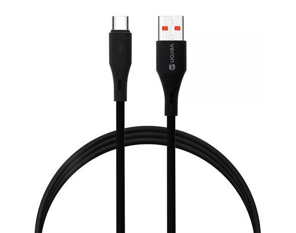 Кабель USB-Type-C Veron SC-X82 чорний 1 м Аврора картинка 2 відгуки
