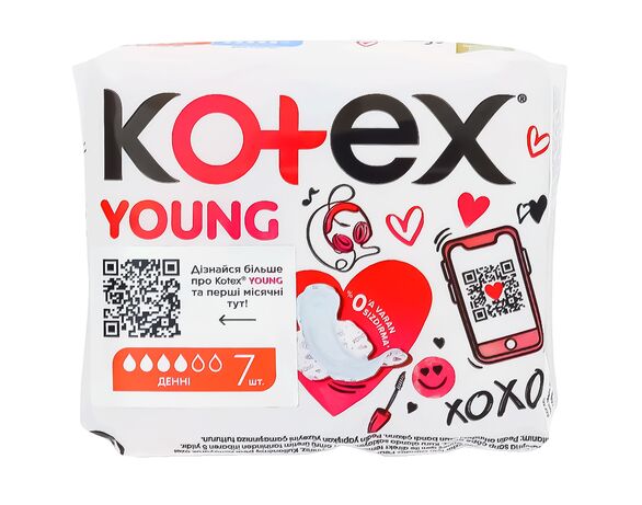 Прокладки гігієнічні Kotex Young Денні 7 шт/пач Аврора ціна