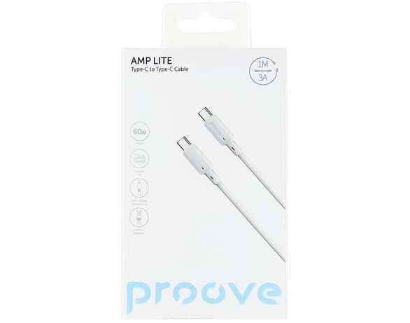 Кабель Type-C-Type-C Proove AMP LITE білий 1 м Аврора недорого