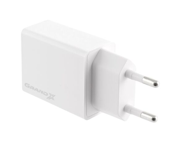 Адаптер для зарядки мережевий Grand-X CH-15W 2 USB білий Аврора картинка 2 ціна