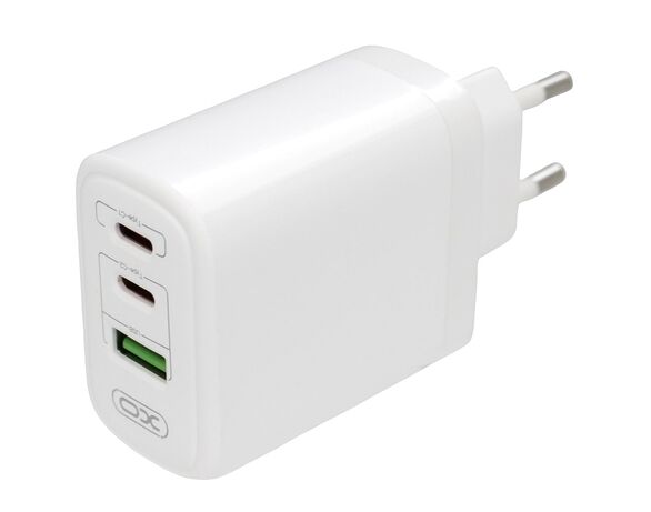 Адаптер зарядний мережевий XO CE04 USB+2Type-C білий Аврора купити
