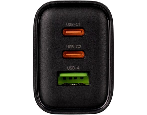 Адаптер зарядний мережевий Gelius Power Pulse GP-HC057 USB+2Type C чорний картинка 4 в Аврорі
