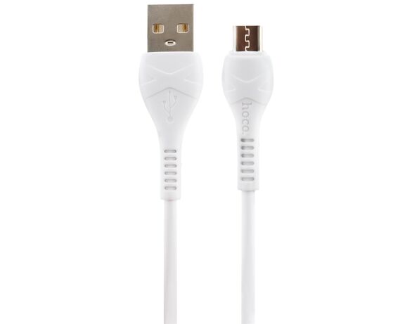 Кабель USB-microUSB Hoco Cool Power X37 білий Аврора картинка 2 купити