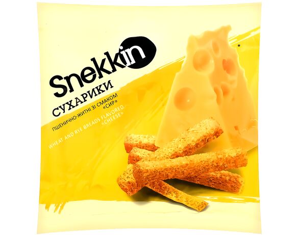Сухарики житньо-пшеничні SNEKKIN Сир 110 г в Аврорі