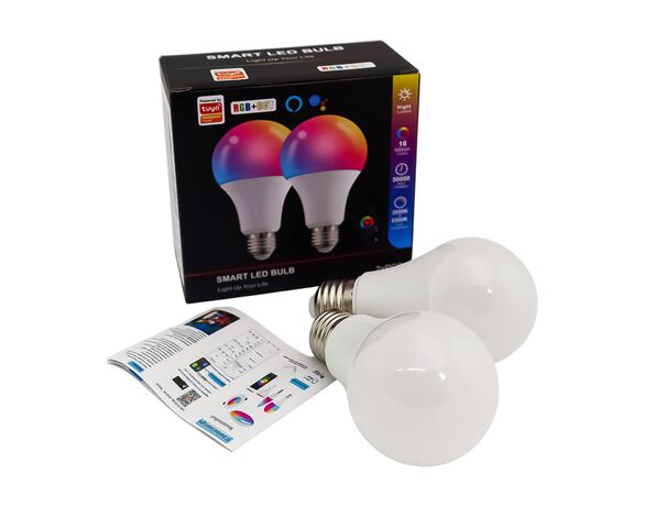 Набір смартламп LED RGB Е27 2 шт Аврора картинка 4 дешево