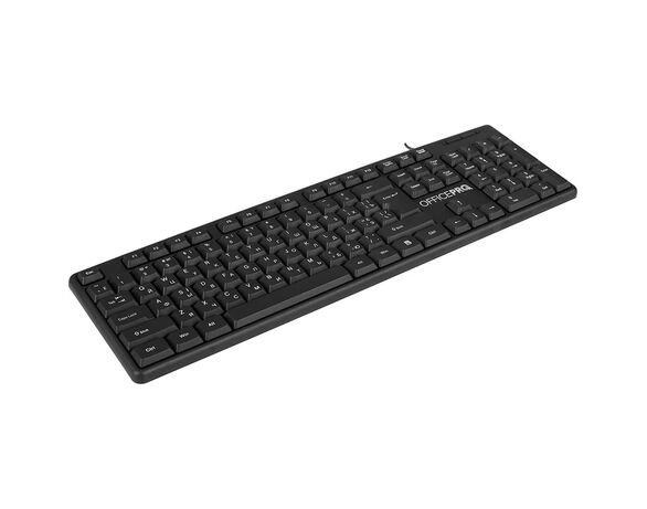 Клавіатура дротова мембранна OfficePro SK166 чорна Аврора картинка 3 відгуки