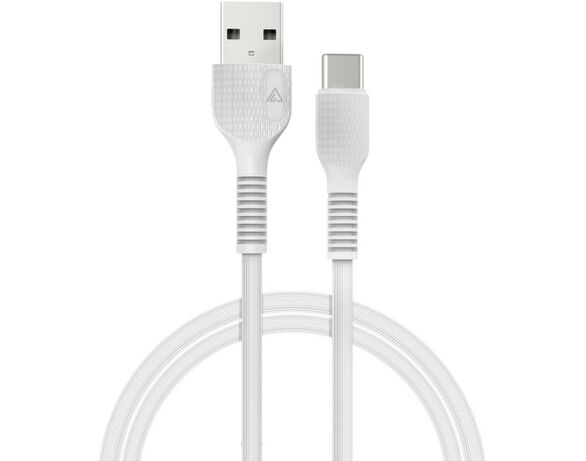 Кабель USB-Type-C синхронизації ACCLAB AL-CBCOLOR-T1PP білий 1,2 м Аврора недорого