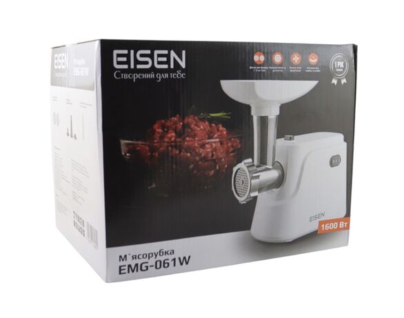 М'ясорубка електрична EISEN EMG-061W 1600 Вт Аврора картинка 15 каталог