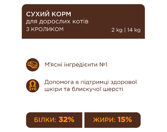 Корм для дорослих котів сухий С4Р Premium з кроликом 300 г Аврора картинка 4 ціна