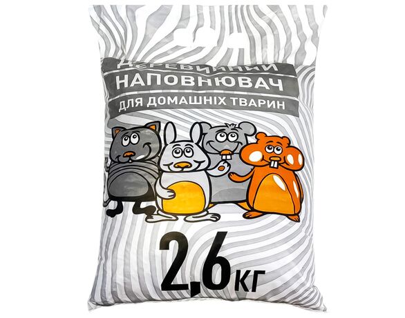 Наповнювач для домашніх тварин деревинний 2,6 кг Аврора фото