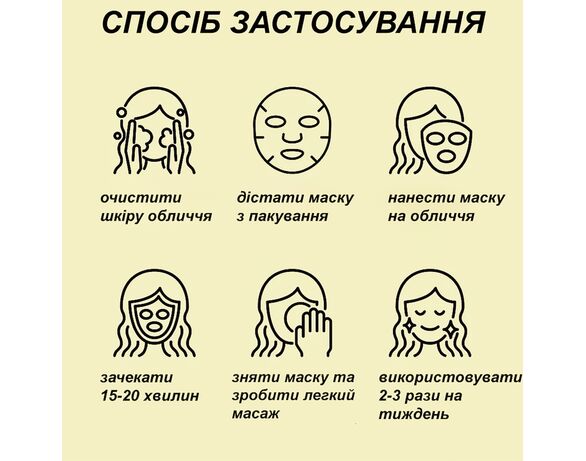 Маска для обличчя тканинна Яйце Аврора картинка 3 вартість