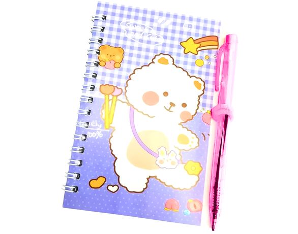 Блокнот А6 дитячий на спіралі Тваринка з ручкою Аврора каталог