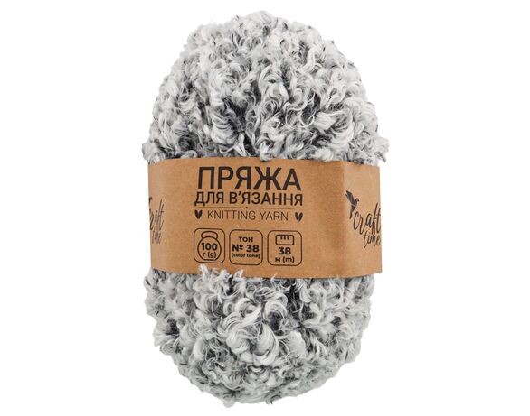 Пряжа для в'язання кучерява Craft time 100 г, 38 м тон №38 Аврора з доставкою