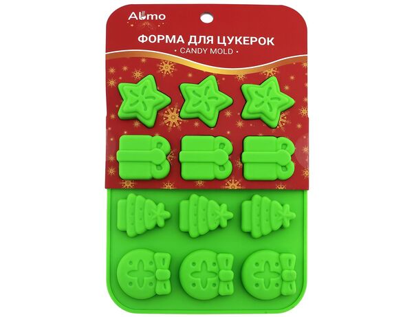 Форма для цукерок силіконова Almo Подарунок 12 шт/лист Аврора картинка 2 недорого