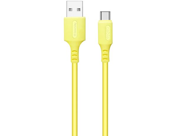 Кабель USB-Type-C ColorWay CBUC043 жовтий 1 м Аврора картинка 2 недорого