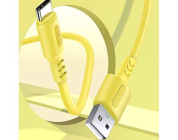 Кабель USB-Type-C ColorWay CBUC043 жовтий 1 м Аврора картинка 5 з доставкою