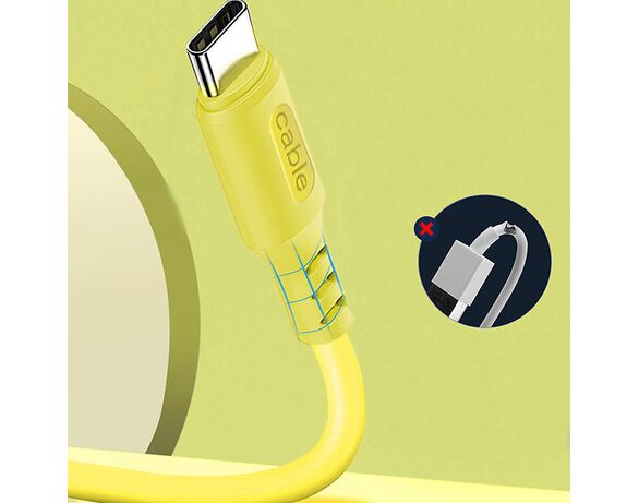 Кабель USB-Type-C ColorWay CBUC043 жовтий 1 м Аврора картинка 6 вартість