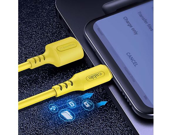 Кабель USB-Type-C ColorWay CBUC043 жовтий 1 м картинка 7 в інтернет-магазині Аврора