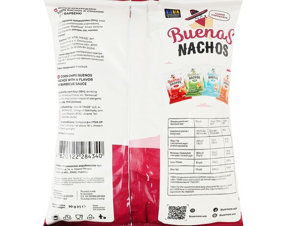Чипси кукурудзяні BUENOS NACHOS Соус Барбекю 90 г Аврора картинка 2 фото